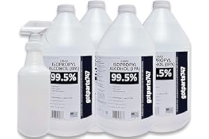 GOTPARTS747 4 Gallons (4x1 case) Isopropyl Alcohol 99.5% - Made in USA High Purity IPA - Includes an Empty Trigger Spray Bottle