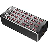 100w 24(20A) Port, USB Fast Charging Station,Travel Desktop USB Rapid Charger,Multi Ports Charging Station Organizer Compatible with Smartphones,Tables,and More Devices