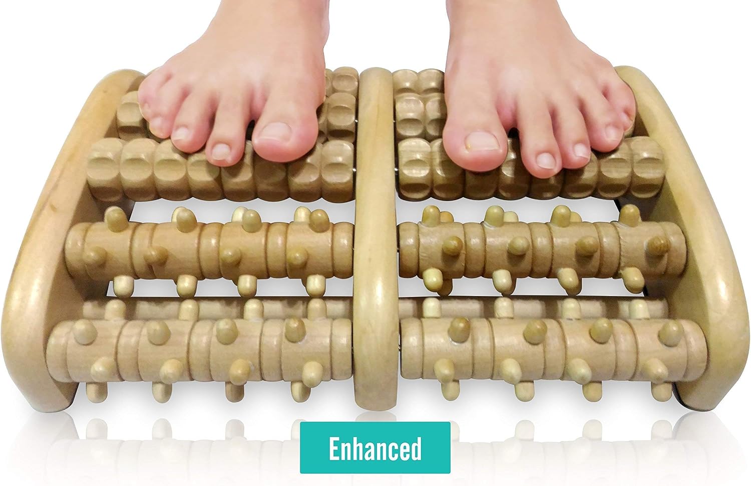 TheraFlow Wooden Foot Massager Roller, Deep Tissue Plantar Fasciitis Massager, Wellness & Walking Gifts for Women & Men - Image 4