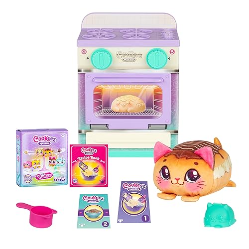 Cookeez Makery Lil' Bakez Oven, Mix The Dough and Make A Scented Surprise Pet in The Form of A Deliciously Scented Plush Toy (Non-Electronic), Bake and Collect - Styles May Vary