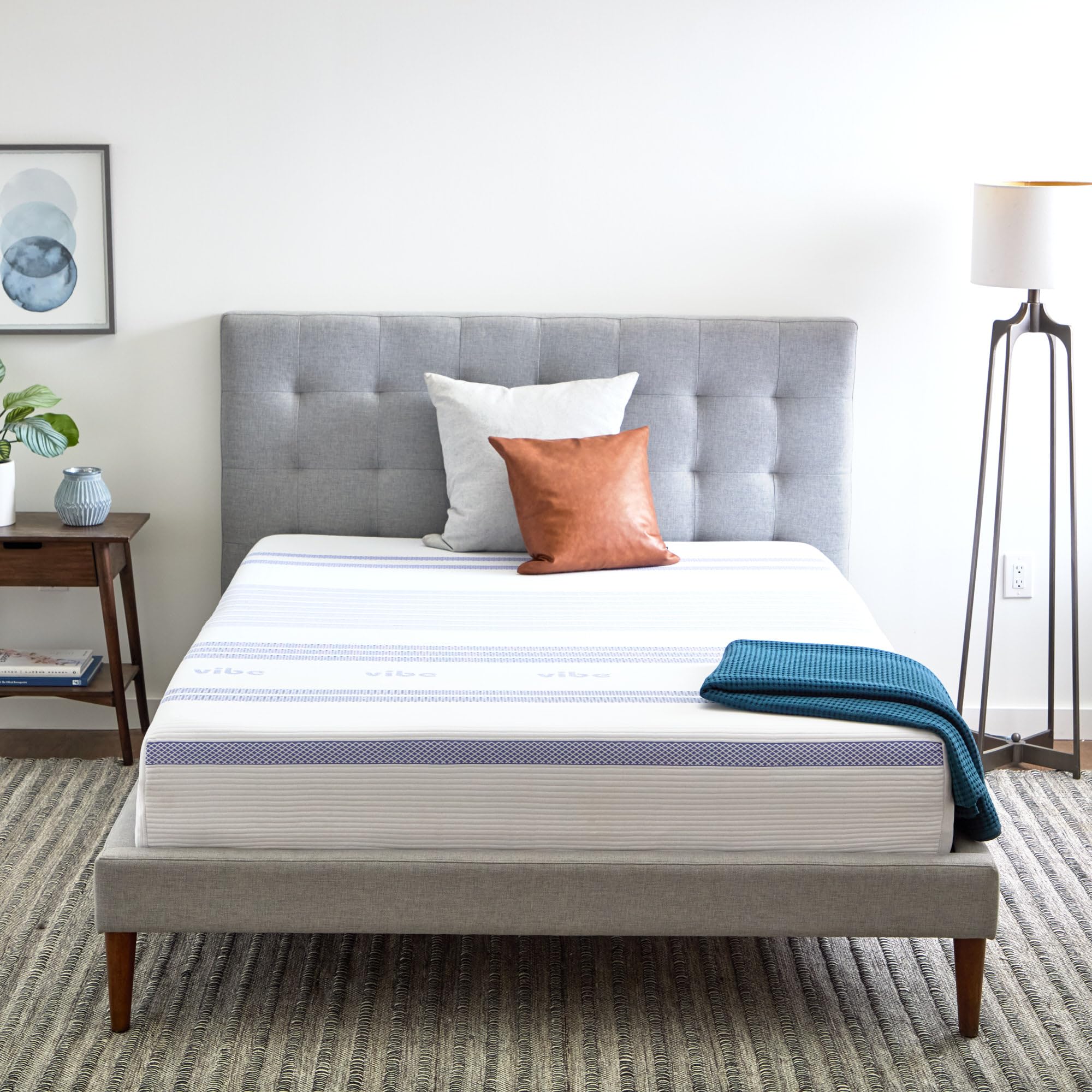 Photo 1 of Vibe 12-Inch Gel Memory Foam Mattress - Cooling Gel - Pressure-Relieving Support - Medium-Firm Feel - CertiPUR-US Certified - Bed-in-a-Box - Twin XL Size