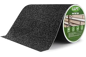 LLPT Grip Tape 8" x 16.5 Ft Black Heavy Duty Anti Slip Tape for Stairs Waterproof Outdoor Indoor Non Slip Traction Strips for Stair Steps Boats Ramp Staircase Tread (ASB850)