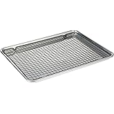 Nordic Ware - 43172AMZM Nordic Ware Half Sheet with Oven Safe Nonstick Grid, 2 Piece Set, Natural