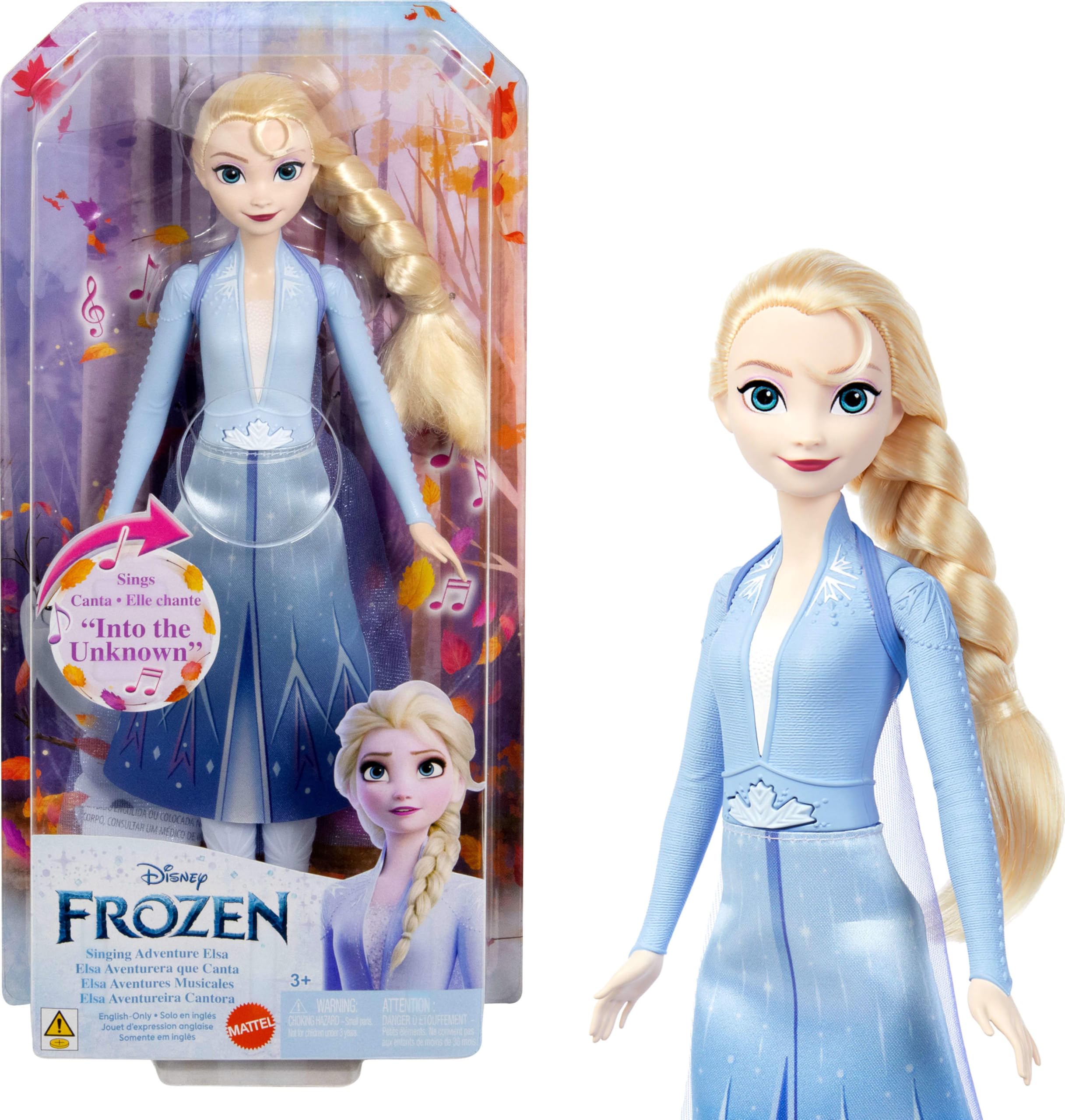 Mattel Disney Frozen Toys Elsa Singing Adventure Fashion Doll In 