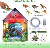 W&O Dinosaur Discovery Kids Tent with Roar Button LED Lights Toy Dinosaurs view 6