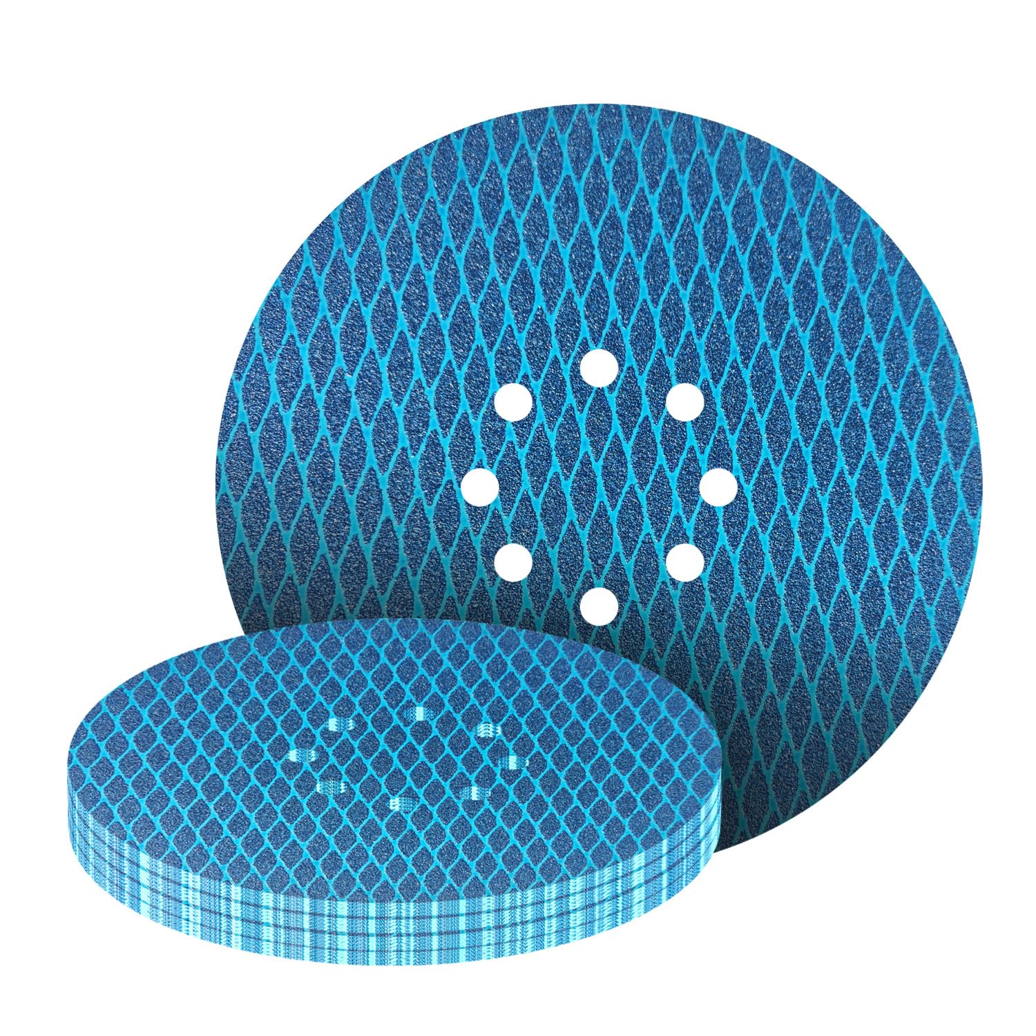 GZKTY 13 Pcs 8 Hole Sanding Discs, Grits 40, 8 Hole 225mm Hook and Loop, 9 inch Sanding Discs for Drywall Walls, Reduced Clogging