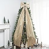 Hismir Christmas Tree Topper Bow,67x16 Inch Extra Large Room Decor Ribbon Bow for Wedding Engagement Birthday Party,Giant Xmas Bow Decorations for Home Wreath Door Wall(Champagne Gold)
