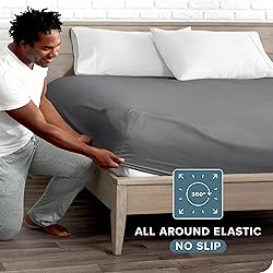 Bare Home Fitted Bottom Sheet Queen Size - Premium