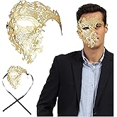 Masquerade Mask for Men with Rhinestones