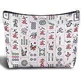 Zomhix Mahjong Gifts for Women, Chinese Mahjong Tile Makeup Bag, Gifts for Mahjong Players Lovers, Mahjong Accessories and Gifts, Mahjong Cosmetic Bag Toiletry Bag for Women