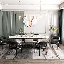 JESONVID Set of 6 Dining Chair with Casters Accent