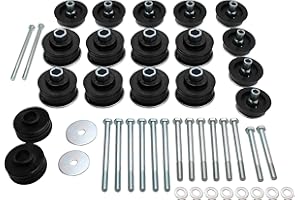 NIPPONASIA KF04060BK Body Mount Bushing Kit,Compatible with Ford F250 F350 Super Duty 2008-2016 2WD 4WD，Black