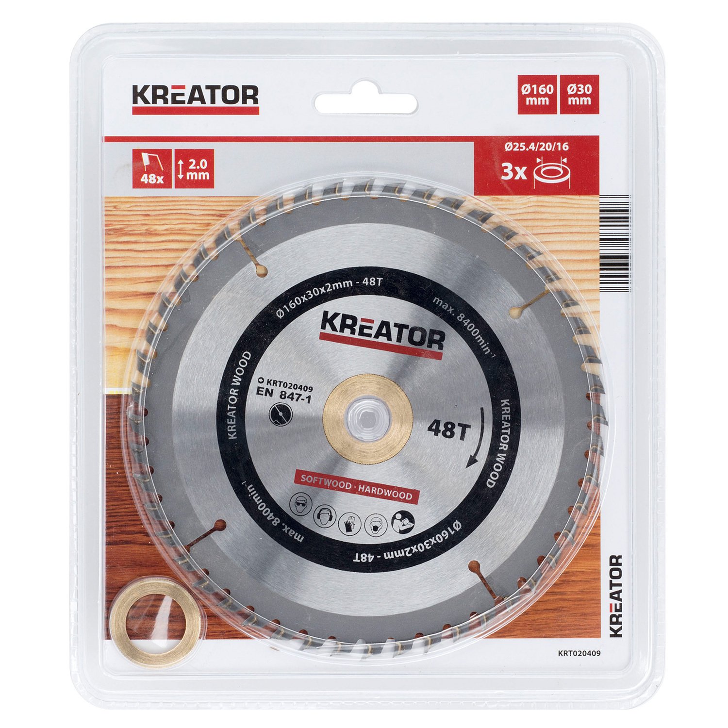 KREATOR KRT020409 Wooden Saw Disc 160mm48d