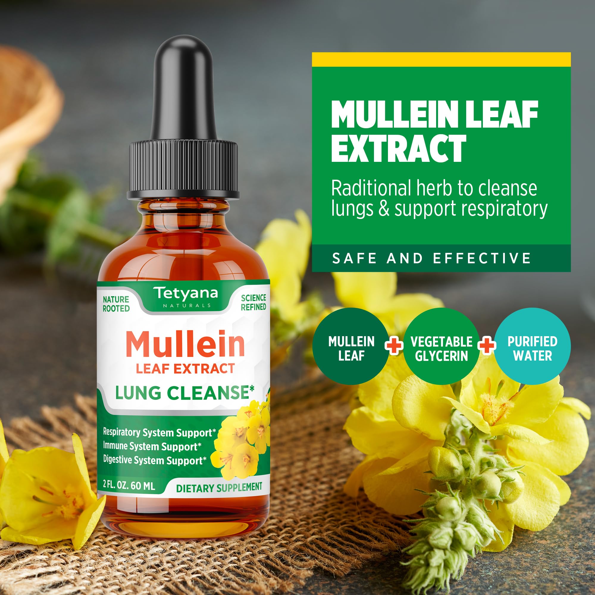 Mua Mullein Drops for Lungs Mullein Leaf Extract for Lungs Breathe