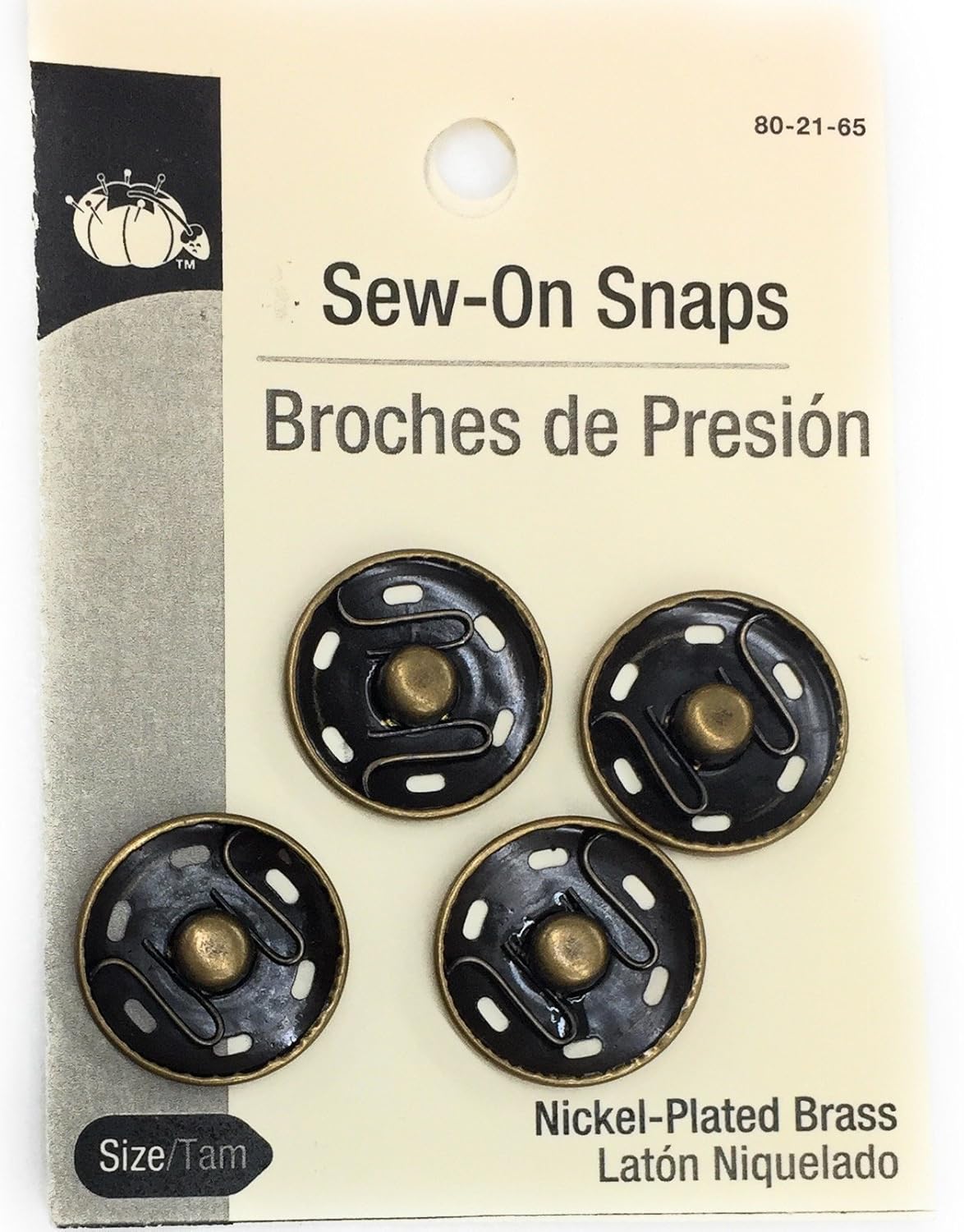 4 Large Snaps Sewon, Bronze 21mm 7/8" 4 Snaps, SewOn