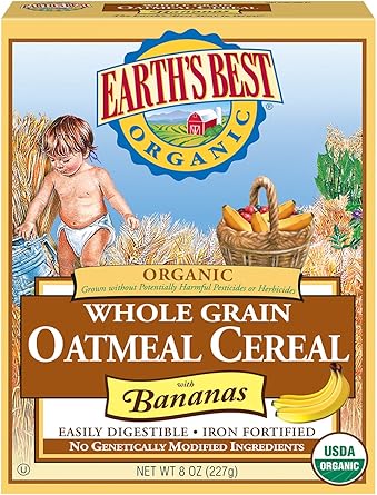 earth's best whole grain oatmeal cereal