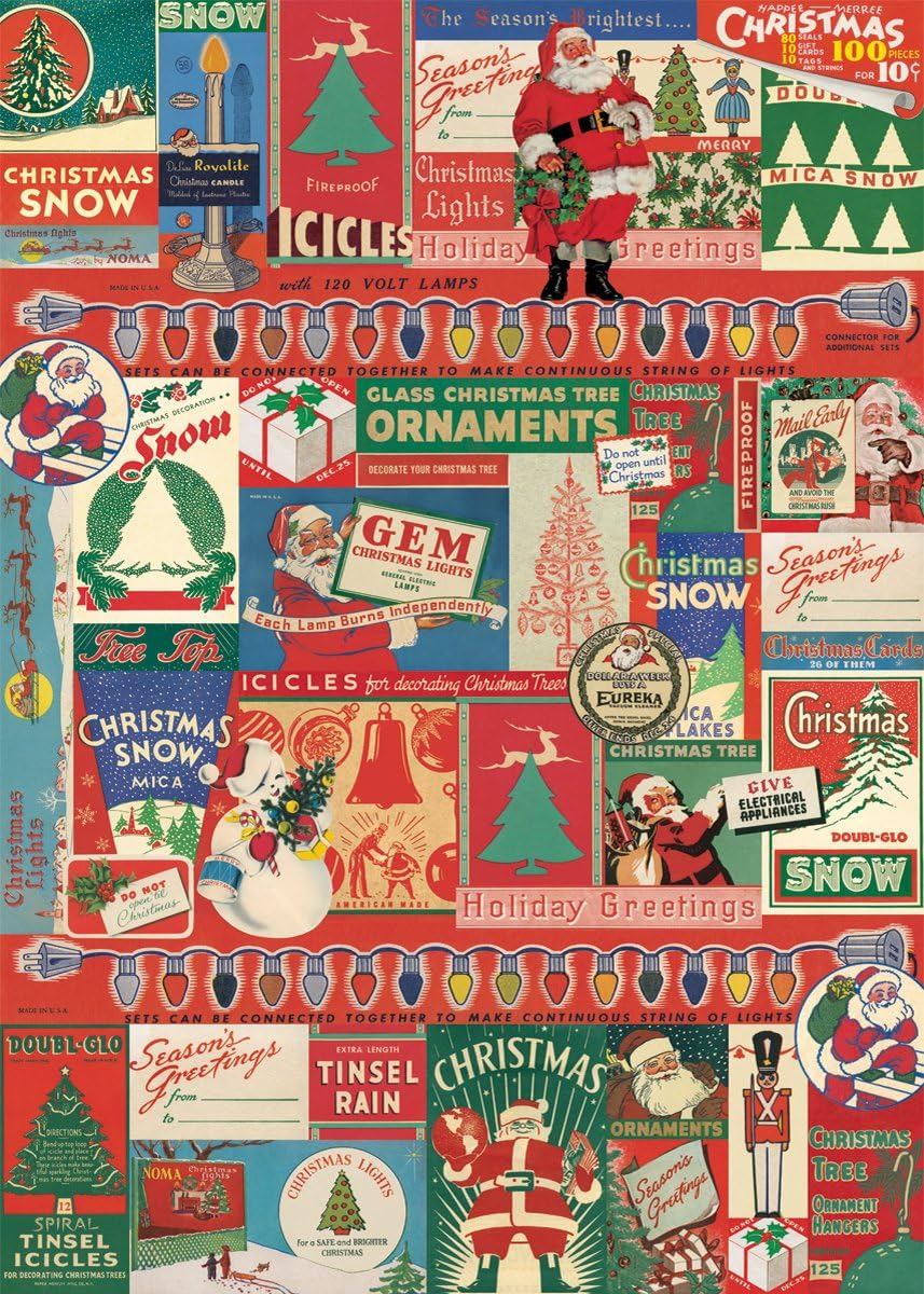 Cavallini 'Vintage Christmas 2' Wrapping Paper Amazon.co.uk Office