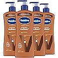 Vaseline Intensive Care Body Lotion Cocoa Radiant 4 Count for Dry Skin Lotion Made with Ultra-Hydrating Lipids and Pure Cocoa Butter for a Long-Lasting, Radiant Glow 20.3 Oz