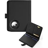 Stouchi AirTag Passport Holder, Passport Holder for Travel Men with Detachable Magnetic Card Case, RFID-blocking, 1-Second Pull Strap & One-Hand Access, Premium Vegan Leather Travel Document Organizer