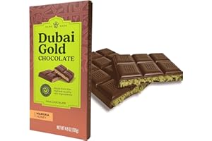 NUTSBALL DUBAI GOLD Next Level MILK | Luxury Kunafa Pistachio Chocolate Bar 4.6oz | Gourmet Kataifi Dessert with Belgian Milk Chocolate, Pistachios & Manuka Honey | Freshly Made in California