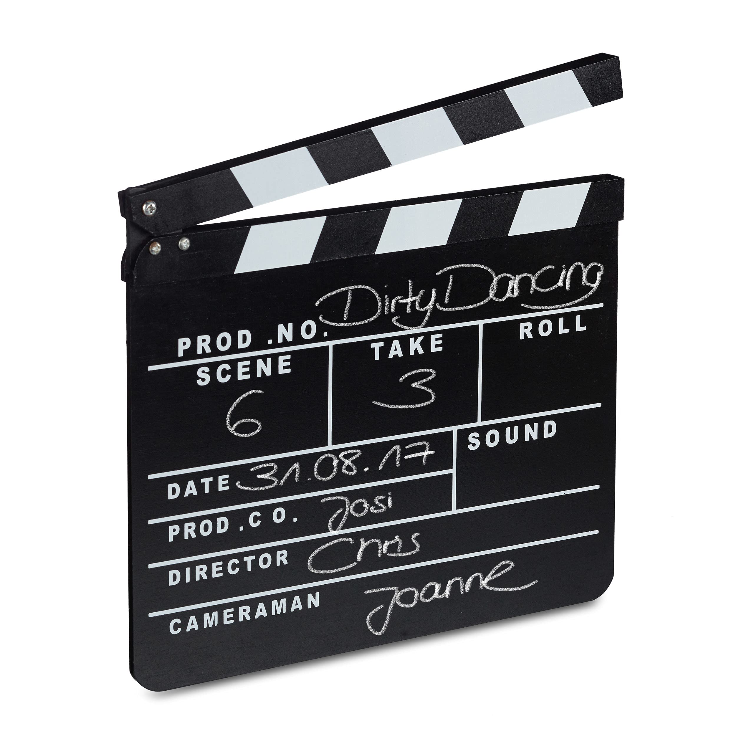 Relaxdays GmbH 10021346 Hollywood Film Directors Clapperboard
