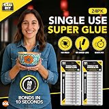 SOL 24pk Single Use Super Glue 1.5g Fast Bond Plastic Metal Leather Ceramic view 2
