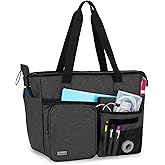 Trunab Nurse Tote Bag for Work with Padded 15.6” Laptop Sleeve, Nurse Bag for Hospice Visit, Home Health Care