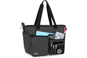 Trunab Nurse Tote Bag for Work with Padded 15.6” Laptop Sleeve, Nurse Bag for Hospice Visit, Home Health Care