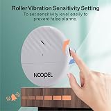 Noopel Window Alarm 5 Pack 125dB Glass Break Sensor Vibration Detect Adjustable view 3