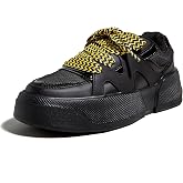 LUCKY STEP Women&rsquo;s Platform Fashion Sneakers Thick Sole Shoe | Lace Up Casual | Faux Leather Comfortable | Tennis Walking Shoes