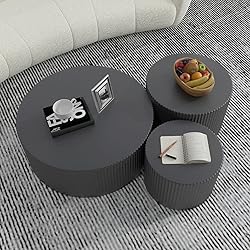 KEVINSPACE Modern Coffee Table Set, 3-Piece