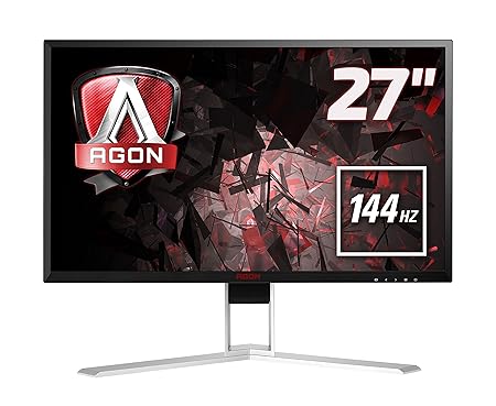 AOC Agon AG271QX 68,58 cm (27 Zoll) Monitor (DVI, HDMI, USB Hub, DisplayPort, 1ms Reaktionszeit, 144 Hz, 2560 x 1440 Pixel, F