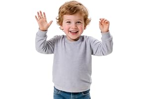 ZUEMET Toddler Boy Long Sleeve Shirt Baby Boys Crewneck Sweatshirt Soft Cotton Pullover Clothes Size 2T-7Y