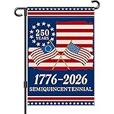 250th Anniversary America Garden Flag, 250 Anniversary USA Flag 1776-2026 Commemorative Patriotic 250 Years Banner 4th of July Yard Sign Double-Sided Waterproof Garden Flag 12x18 Inch