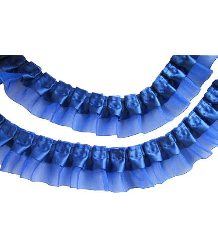 Satin Ruffle Ribbon Pleated Ribbon Trim 10 Yards Satin Ruffle Trim - 1.5 Inch Wide Pleated ...