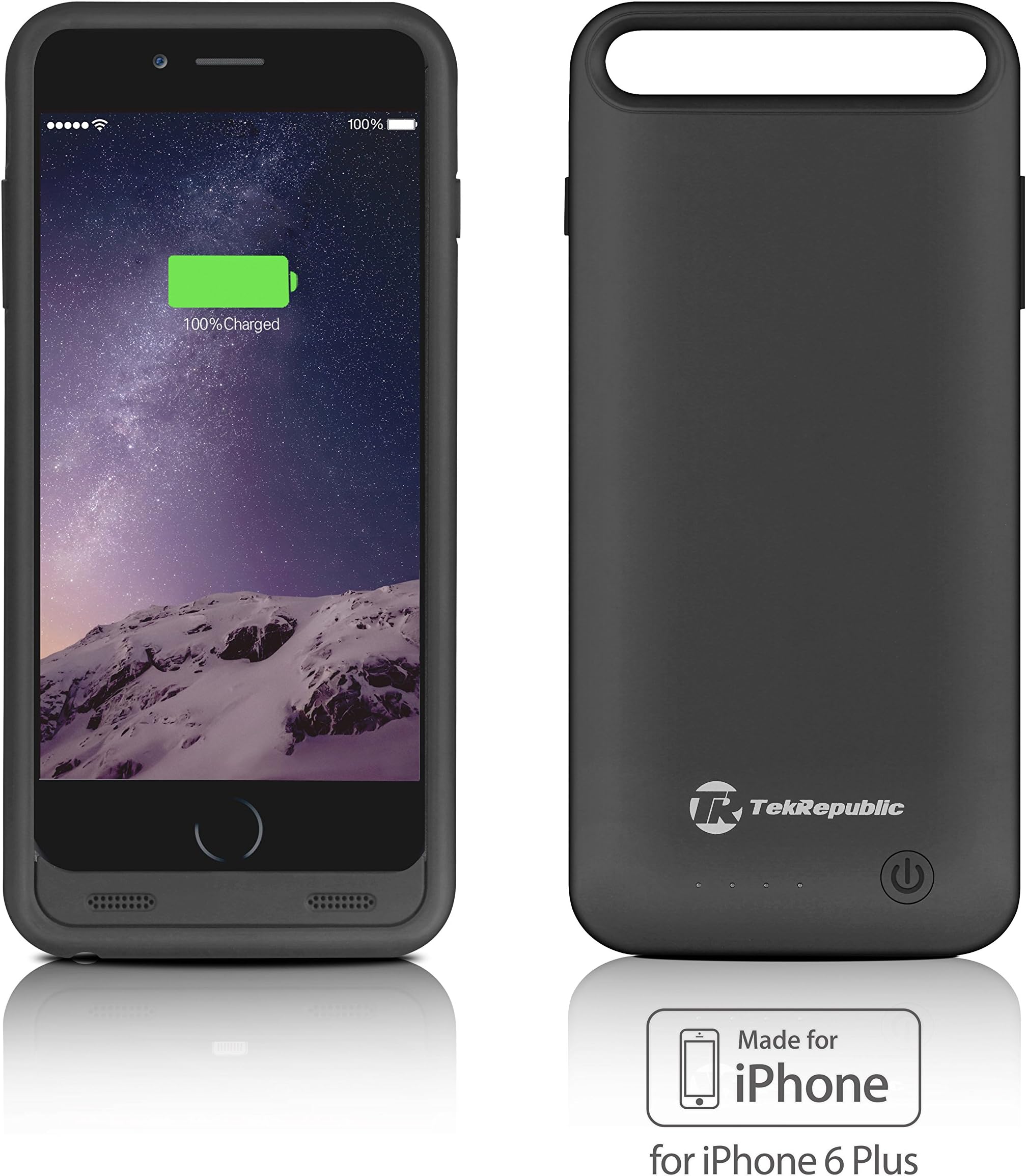 iPhone 6S Plus & iPhone 6 Plus Battery Case [Apple MFi Certified] Tek Republic Slim Rechargeable Premium Battery Case with 4000mAh capacity