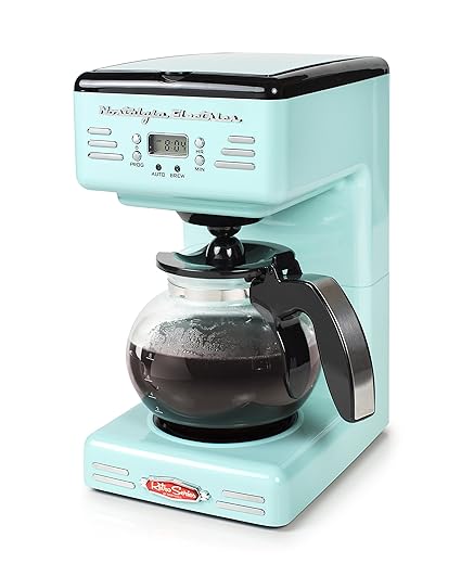 Nostalgia RCOF120AQ Retro 12-Cup Programmable Coffee Maker - Aqua Blue
