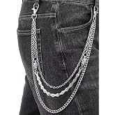 Skull Pants Chain Wallet Chain for Men & Women, Punk Gothic Jean Accessory | Sturdy Metal Belt Chain with Secure Lobster Clasps for Jeans, Belt Loops & Wallets