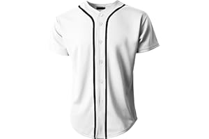 Ma Croix Made in USA Mens Premium Button Down Baseball Jersey Team Uniform Hip Hop Urban Tee Shirt