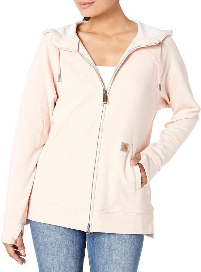 Carhartt Women's Regular Relaxed Fit Sweatshirt, Rose Smoke, Small