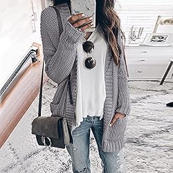 Cardigan for Women Dressy with Pockets Blue Kimonos