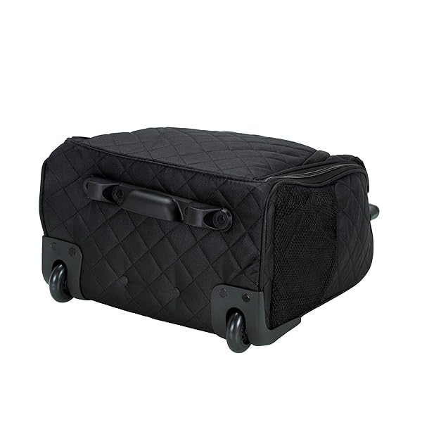 ROCKLAND MELROSE UPRIGHT WHEELED UNDERSEATER CARRY-ON LUGGAGE, BLACK, 15-INCH