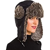 MELIFLUOS DESIGNED IN SPAIN Trapper Hat for Men and Women Russian Warm Fur Ski Fall Winter Hunting