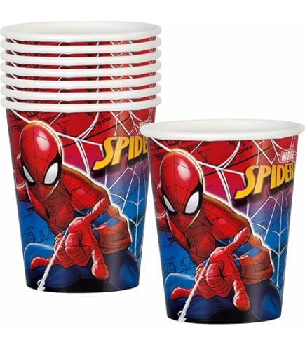 Decoracion Spiderman Cumpleaños Articulo Platos Spiderman Marvel