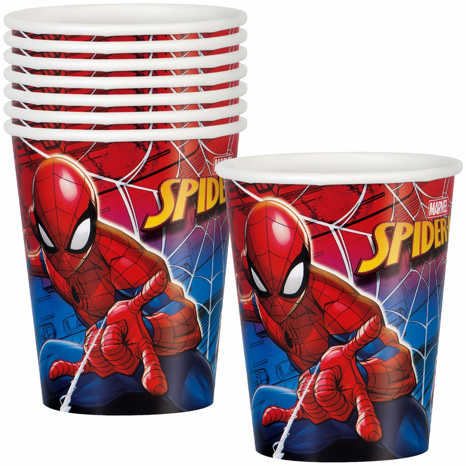 Unique Spider-Man 9oz Paper Cups [8 Per Pack]