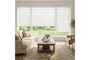 VEZEBSTR Cordless Zebra Blinds for Windows Blackout Zebra Shades Dual Layer Window Blinds Horizontal Blind for Office, Kitche