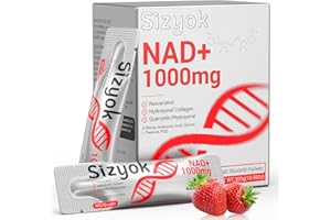 SIZYOK NAD+ Supplement 1000mg Liquid - High Absorption NAD+ with Trans Resveratrol 2000mg, Collagen & Hyaluronic Acid, Anti-Aging Energy Support for Women, Cellular Health & Longevity Boost