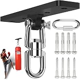 CHICAURA Heavy Bag &amp; Punching Bag Hanger, Wall, Ceiling, Beam Mount Options | 900 LBS Capacity, 360&deg; Swivel, Rust-Proof, Thick Steel Boxing Mount for MMA, Muay Thai &amp; Home Gym (Multiple Mounting Options)