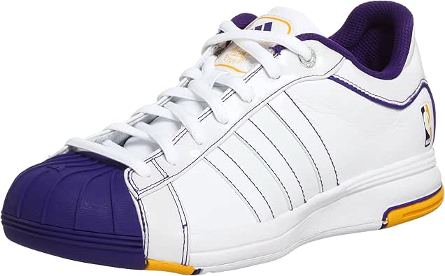 Amazon.com | adidas Men's 2G08 Los Angeles Lakers Basketball Shoe, White/Purple/Gold, 9.5 M 