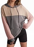 Dokotoo Hoodies for Women Color Block Oversized